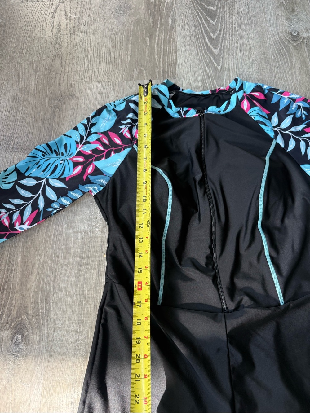 Women’s Rash Guard Full Body Swim Suit One Piece Long Sleeve Pants Floral - Picture 8 of 11